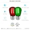 Luxrite S14 LED Edison Red and Green Light Bulbs 0.5W Colored Bulb for String Lights E26 Base, 3PK LR21730 LR21732-3PC - alternate 8